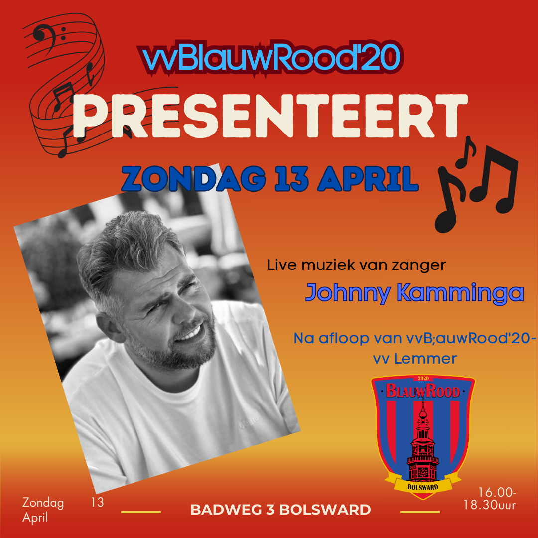 Na afloop van BlauwRood - Lemmer live muziek!